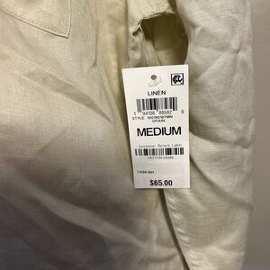 INC International Concepts Women's Beige Linen Sweater